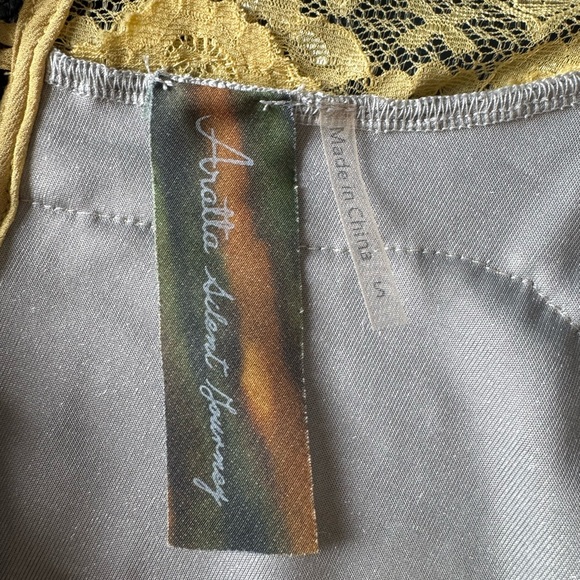 Aratta Silver Velvet Lace Cami with Cream Trim - Picture 7 of 7